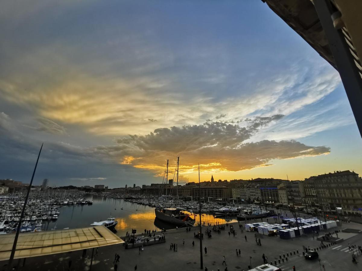 Face Au Vieux Port Vue 180 De Notre Dame Au Panier Lägenhet Marseille Exteriör bild